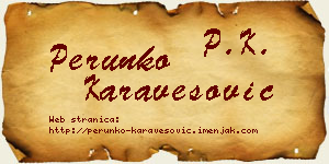 Perunko Karavesović vizit kartica
